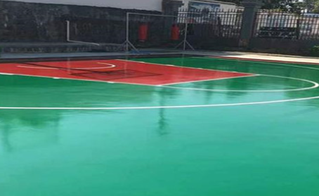 奉贤篮球场翻新地面